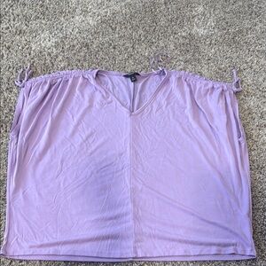 Simply Vera Vera Wang Purple Ruched Sleeveless Tank Top